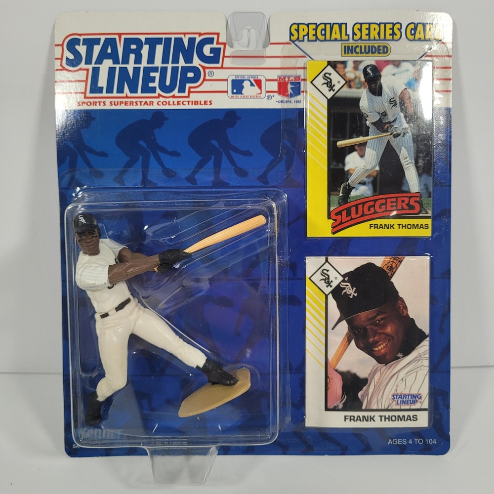 1993 Starting Lineup Frank Thomas Chicago White Sox Figure with Two Cards
